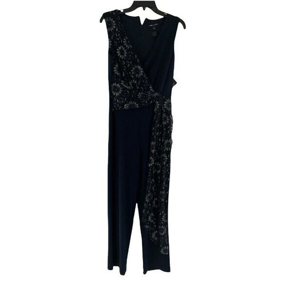 Kate and Lily Jumpsuit Womens Sz 6 Comfort Stretch Sequin Adorned Zipper Overall - Picture 1 of 9